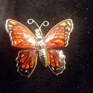 Dianka red butterfly pendant no chain